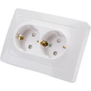 Розетка 2-м СП Blanca 16А IP20 250В с заземл. защ. шторки бел. SE BLNRS001121