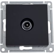 Розетка телевизионная проходная TV AtlasDesign 4дБ механизм карбон SE ATN001092