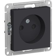 Розетка 1-м СП AtlasDesign 16А IP20 без заземл. защ. шторки механизм карбон SE ATN001049