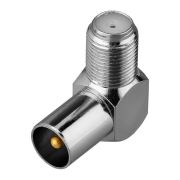 Переходник антенный гнездо F-штекер TV угловой блист. Rexant 06-0027-A