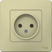 Розетка 1-м СП Blanca 16А IP20 250В без заземл. без защ. шторок беж. SE BLNRS000017