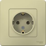 Розетка 1-м СП Blanca 16А IP20 250В с заземл. без защ. шторок беж. SE BLNRS001017