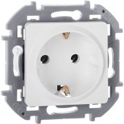 Розетка 1-м СП Inspiria 16А IP20 250В 2P+E немецк. стандарт механизм бел. IEK 673720