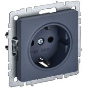Розетка 1-м СП BRITE РС14-1-0-БрМ 16А с заземл. защ. шторки механизм маренго IEK BR-R14-16-K35