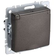 Розетка BRITE РСбш10-3-44-БрТБ 16А IP44 с заземл. защ. шторки с крышкой механизм бронза IEK BR-R16-16-44-K45