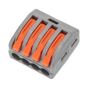 Клемма универсальная СМК 222-414 4-проводная сер. 0.08-2.5/4кв.мм (уп.50шт) Rexant 07-5254-4