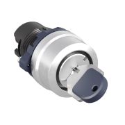 Головка переключателя с ключом на 2 положения с фиксацией стандартная ручка алюм. черн. DKC M22S-KL2A