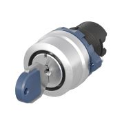 Головка переключателя с ключом на 3 положения с возвратом стандартная ручка алюм. черн. DKC M22S-KM3A