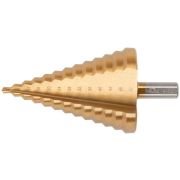 Сверло ступенчатое HSS по металлу 13 ступеней 4-8-12-16-20-24-28-32-36-40-44-48-52мм MOS 36387М