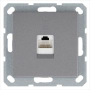 Розетка компьютерная 1-м RJ45 IP20 кат. 5E механизм алюм. Jasmart G6105S
