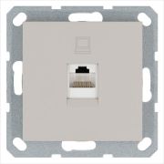 Розетка компьютерная 1-м RJ45 IP20 кат. 5E механизм тауп Jasmart G6105T