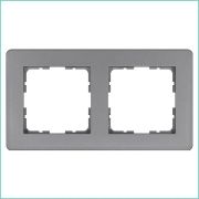 Рамка 2-м G-Flex алюм. Jasmart G1102S