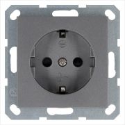 Розетка 1-м Shuko 16А IP20 с заземл. защ. шторки механизм алюм. Jasmart G5501S