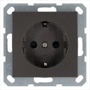 Розетка 1-м Shuko 16А IP20 с заземл. защ. шторки механизм мокко Jasmart G5501Z