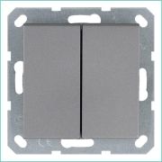 Переключатель проходной 2-кл. 10А IP20 механизм алюм. Jasmart G3022S