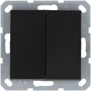 Кнопка 2-кл. 10А IP20 с переключающим контактом механизм антрацит Jasmart G3020B