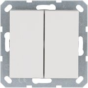 Кнопка 2-кл. 10А IP20 с переключающим контактом механизм бел. глянцевый Jasmart G3020W