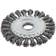 Корщетка дисковая прямая d посадочный 22.2мм стальная витая проволока 125мм КУРС 39030