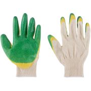 Перчатки вязаные с двойной латексной заливкой наладонника х/б 12469