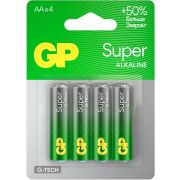 Элемент питания алкалиновый AA/LR6 1.5В Super Alkaline G-Tech 15AA21-2CRSBC4 40/320 (блист.4шт) GP 1222
