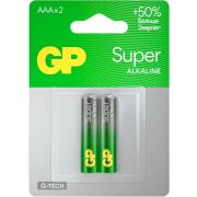 Элемент питания алкалиновый AAA/LR03 1.5В Super Alkaline G-Tech 24AA21-2CRSBC2 20/160 (блист.2шт) GP 1221
