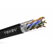 Кабель витая пара F/UTP 4х2х24AWG(0.48мм) + трос кат.5E PE outdoor Fluke tested (м) TOKOV ELECTRIC TKE-C05-F/UTP-42-5E-305-ODC