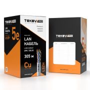Кабель витая пара U/UTP 4х2х24AWG(0.51мм) кат.5E нг(А)-HF (LSZH) indoor Fluke tested (м) PRO TOKOV ELECTRIC TKP-C06-U42-5E-305-LSZH