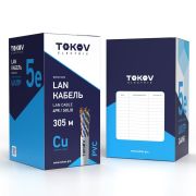 Кабель витая пара U/UTP 4х2х24AWG(0.48мм) кат.5E PVC indoor Fluke tested (м) TOKOV ELECTRIC TKE-C06-U/UTP-42-5E-305