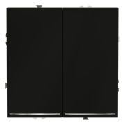 Выключатель 2-кл. СП S70 10А с подсветкой механизм черн. матов. Voltum VLS020208