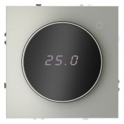 Терморегулятор электронный S70 с индикацией и датчиком для теплого пола механизм сталь Voltum VLS070105