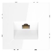 Розетка компьютерная 1-м СП S70 RJ45 кат.6 механизм бел. глянцевый Voltum VLS060101