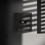 Розетка компьютерная 1-м СП S70 RJ45 кат.6 механизм черн. матов. Voltum VLS060108