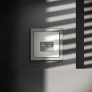 Розетка компьютерная 2-м СП S70 RJ45 + RJ45 кат.6 механизм сталь Voltum VLS060205