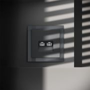 Розетка компьютерная 2-м СП S70 RJ45 + RJ45 кат.6 механизм графит Voltum VLS060207