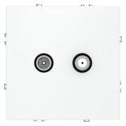 Розетка телевизионная оконечная TV + SAT 2-м СП S70 механизм бел. матов. Voltum VLS060402