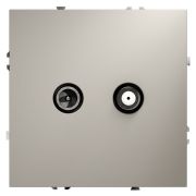 Розетка телевизионная оконечная TV + SAT 2-м СП S70 механизм кашемир Voltum VLS060403