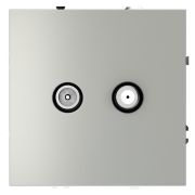 Розетка телевизионная оконечная TV + SAT 2-м СП S70 механизм сталь Voltum VLS060405