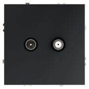 Розетка телевизионная оконечная TV + SAT 2-м СП S70 механизм графит Voltum VLS060407