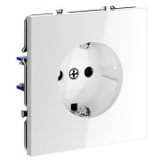 Розетка 1-м СП S70 16А с заземл. механизм бел. глянцевый Voltum VLS040101