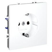 Розетка 1-м СП S70 16А с заземл. механизм бел. матов. Voltum VLS040102