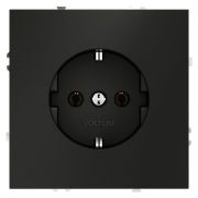 Розетка 1-м СП S70 16А с заземл. механизм черн. матов. Voltum VLS040108