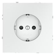 Розетка 1-м СП S70 16А с заземл. защ. шторки механизм бел. матов. Voltum VLS040202