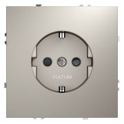 Розетка 1-м СП S70 16А с заземл. защ. шторки механизм кашемир Voltum VLS040203