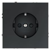 Розетка 1-м СП S70 16А с заземл. защ. шторки механизм графит Voltum VLS040207