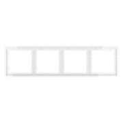 Рамка 4-м S70 пластик. бел. глянцевый Voltum VLS100401