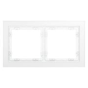 Рамка 2-м S70 стеклян. бел. матов. Voltum VLS110202