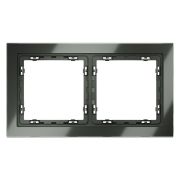 Рамка 2-м S70 стеклян. титан Voltum VLS110206