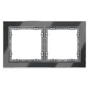 Рамка 2-м S70 стеклян. графит Voltum VLS110207