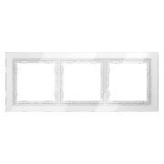 Рамка 3-м S70 стеклян. бел. Voltum VLS110301