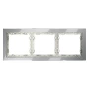 Рамка 3-м S70 стеклян. сталь Voltum VLS110305